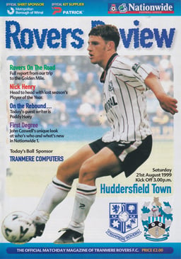 Tranmere Rovers v Huddersfield Town Match Programme 1999-08-21